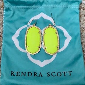 Kendra Scott Neon Yellow Danielle Earrings